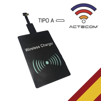 ACTECOM Receptor Carga QI INALAMBRICO MICROUSB Micro USB Tipo A para MOVILES TELEFONO Smartphone Android Receptor carga