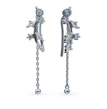

Silver earrings with cubic zirconia sunlight sample 925