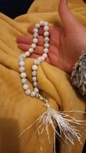 Colgante borla de cuentas para hombres y mujeres, piedra Natural de ágatas negras, 33 cuentas de oración, islámico, Tasbih musulmán, corario de Dios, joyería de meditación