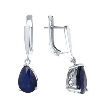 

Silver earrings with Sapphire