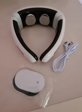 Masajeador eléctrico recargable para cuello y espalda, instrumento de Fisioterapia con 6 modos de Control de potencia, alivio del dolor por infrarrojo