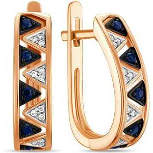 

Lucas gold earrings with sapphires and diamonds in red gold