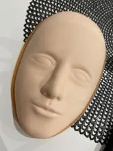 Cabeza de entrenamiento de tatuaje Facial 5D, maniquí de silicona para práctica de maquillaje permanente, tatuaje para labios y cejas, cabeza de muñeca para la piel