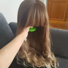 LOUIS FERRE-pelucas sintéticas de rubio miel marrón degradado para mujeres negras, peluca larga de Cosplay de ondas naturales resistente al calor
