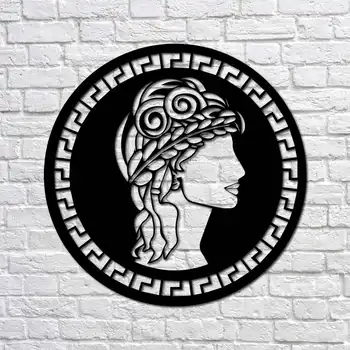 

Metal Wall Art Roman Bust I Interior Decoration Home Decor Wall Hanging Home Decoration Wall Art 70x70 cm