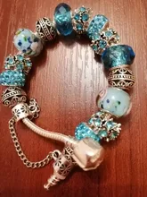 YADA INS Trendy Blue flower bead Bracelets&Bangles For Women flower Pulseira Feminina