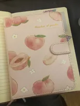 Kawaii stationery collection-Conjunto de papelería con peach para verano, pequeño bolígrafo con hebilla magnética, cinta con calendario de Cuenta regresiva