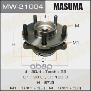 Ступичный Узел Masuma Mw21004 Masuma арт. MW21004