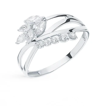 

Silver ring with cubic zirconia sunlight sample 925 test