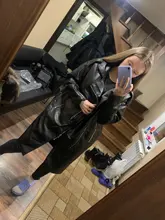 Jacket Coat Oversized Nerazzurri Long-Sleeve Drop-Shoulder Black Plus-Size Womens Zipper