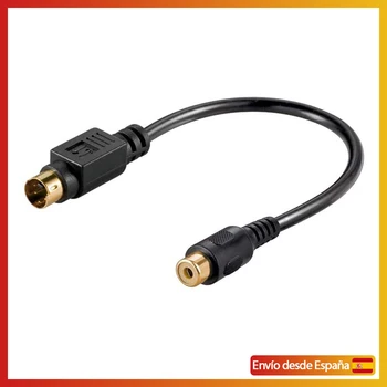 

Cable 0.20m 0,2 m S-Video (4-pin) RCA black-video cable adapters (0,2 m, S-Video (4-pin), RCA, black, male/female)