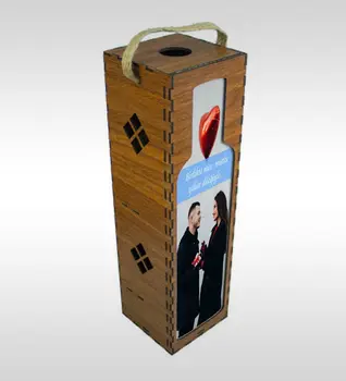 

Personalized Photo and Mail Wood Wine Box