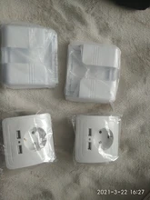 Bcsongben-enchufe electrónico de pared, toma corriente estándar de la UE con enchufe usb dual para el hogar, cargador con usb