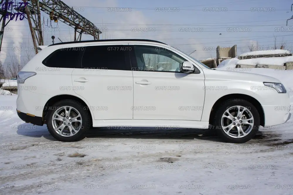 Декоративные накладки на пороги для Mitsubishi Outlander III 2012- внешний обвес 1 комплект / 2 шт спорт юбки материал ABS пластик Стайлинг тюнинг Накладка на порог