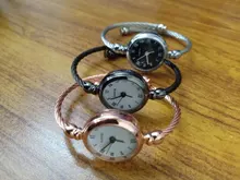 Pop-reloj analógico de cuarzo para mujer, pulsera de acero inoxidable, informal, de moda, Vintage, plateado, nuevo