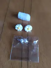 Pendientes de tuerca con diseño de margaritas para mujer, joyería elegante con diseño de margaritas, estilo Simple