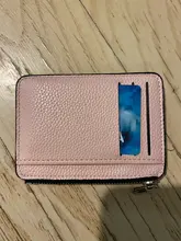 PURDORED-tarjetero delgado de cuero PU Unisex, funda con cremallera para tarjetas de negocios, Mini billetera para tarjetas de crédito, 1 ud.