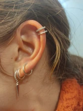 ModaOne-pendientes sencillos de circonio para mujer, aretes de Plata de Ley 925, joyería para la oreja