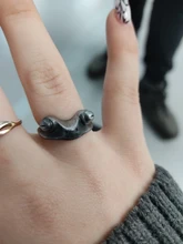 Anillo de rana Vintage bohemio para mujer, diseño artístico, apertura Retro ajustable, anillos llamativos para mujer, regalo de Color plata