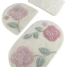 Коврик для ванной | коврик для ванной нескользящие Противоскользящие коврики Пинки экрю 3л набор 60X100 cm-50X60 Cm-40X60 см
