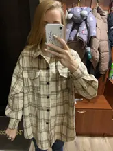 Oversized Shirts Clothing Tops Button Female Blouse Long-Sleeve Toppies Vintage Plus-Size