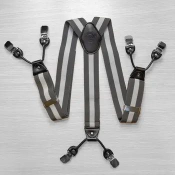 

Suspenders for trousers wide (4 cm, 6 clips, gray) 53961