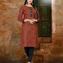 Индийская традиционная Курти рукав 3 четверти Хлопок Курта Болливуд дизайнерская Стильная туника топ с принтом женское платье Повседневная одежда для вечеринок