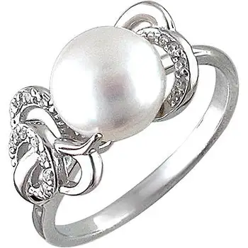 

Esthete ring with pearls and cubic zirconia