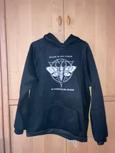 Sudadera con capucha de Devil winter para mujer, nueva oscura, punk, Vintage, Harajuku, informal, con estampado de dibujos animados, de talla grande, gótica, holgada