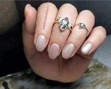 Conjunto de Anillos de nudillo de cristal Vintage para mujer, colgante de luna de loto, anillo bohemio, regalo de joyería