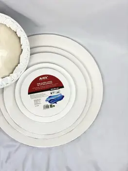 

High quality round canvas for acrylic and oil painting, -100% cotton-380g/m²
