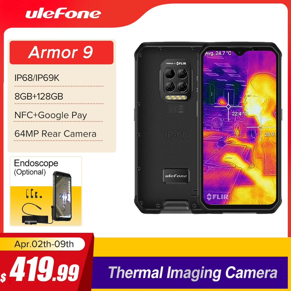 ram computer Ulefone Armor 9 Rugged Mobile Phone Thermal Imaging Camera FLIR® Android 10 128GB Smartphone Helio P90 Mobile Phone 6600mAh 64MP kingston 8gb ram