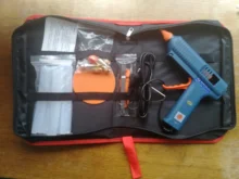 Kit de herramientas de Pistola de Pegamento Caliente con ajuste de temperatura, pistola de silicona de 150W para reparación de artesanías, bricolaje, barras de pegamento de 11mm, boquilla de cobre puro