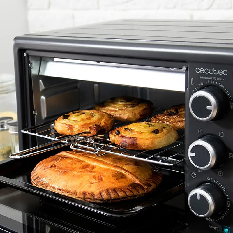 Cecotec backen \u0026 toast 570 konvektion ofen, mit pizza stein, 26l kapazität,  1500W, innen licht, doppel glas tür - AliExpress Home Appliances
