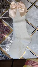 Los niños de estilo real de colores de caramelo arco hasta la rodilla calcetines bebé niño Bowknot en calcetines chico es hueco calcetines Sox