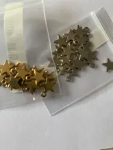 Semitree-Colgante de acero inoxidable con forma de pequeña estrella, Charms planos para fabricación de joyas, collar de decoración, pulsera, extremo de cola, 20 Uds.