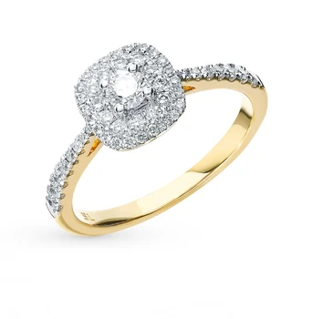

Gold ring with diamonds sunlight