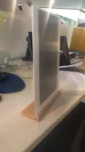 Tablero de mesa fuerte estilo L A5 acrílico, letrero de doble cara, soporte de papel A4 A6