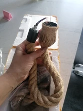 Pendant-Lights Hanging-Lamp Hemp-Rope Attic Vintage Industrial-E27 Retro Living-Room/bar