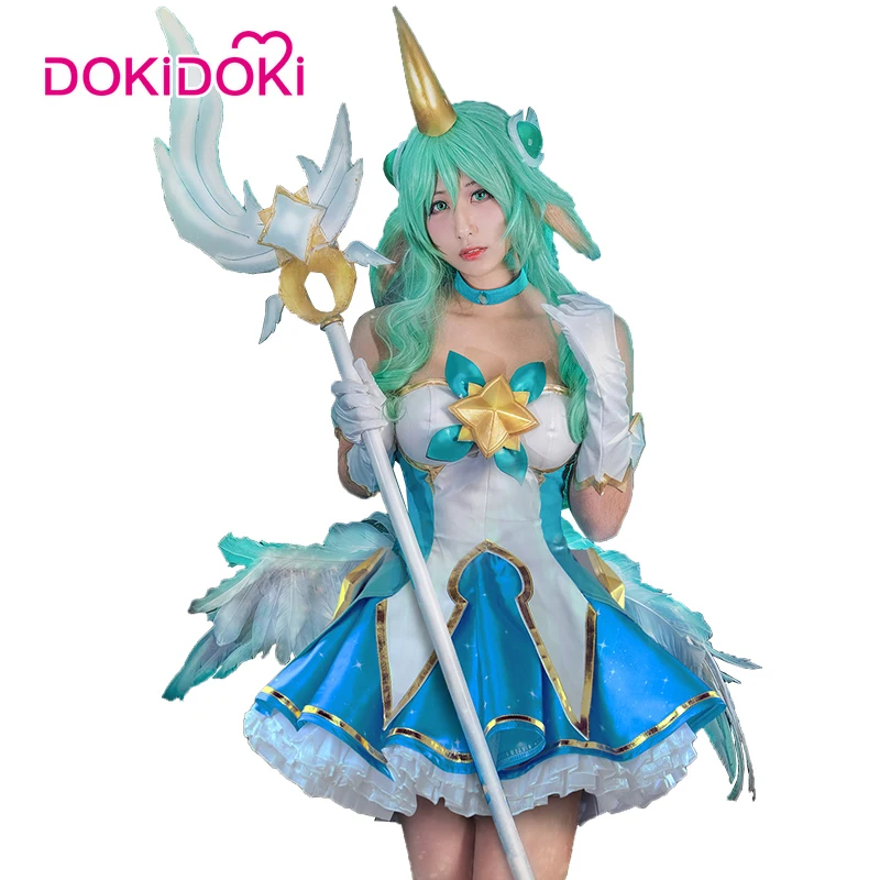 

DokiDoki Game League of Legends Soraka Cosplay League of Legends Star Guardiance Cosplay Costume Soraka