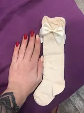 Calcetines con lazo para bebé recién nacido, de encaje, transpirables, suaves, para niños y niñas, de Color sólido hasta la rodilla, largos para niños