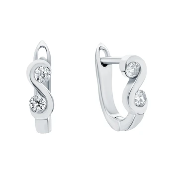 

Silver earrings with cubic zirconium sunlight sample 925