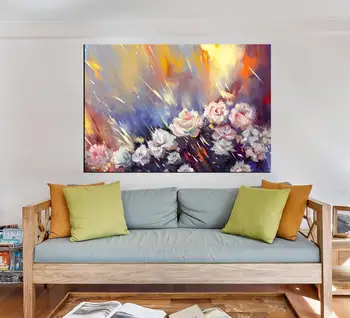 

Flower Print Abstract Canvas Painting