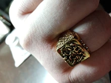 Anillo de moda FDLK para hombre, anillo de doble águila, Imperio Ruso, Punk, Color dorado, brazos del anillo grande ruso