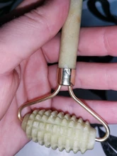 Rodillo de Jade para masaje Facial, masajeador verde de piedra Natural, levantamiento de cuello y cara, herramientas de cuidado de la piel, 2 uds.