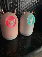 Humidificador ultrasónico con USB para el hogar, difusor de aceites aromáticos, lámpara LED de Color romántico, 300ml