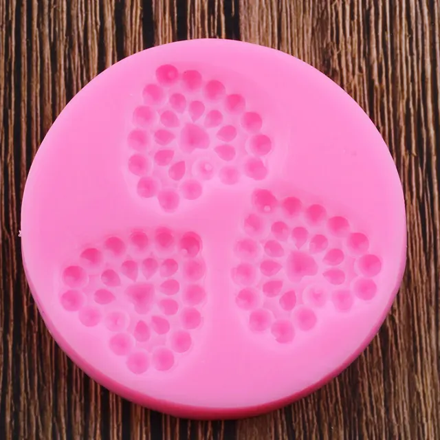 3D Szív Alakú Drágakő Szilikon Penész Esküvői Fondant Sütemény Díszítő Szerszámok Ékszergyűjtő Agyag Cukorkás Csokoládé Gumpaste Penészek - Image 6