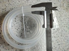 Tubo de silicona de grado alimenticio, manguera de goma Flexible transparente de 2 a 21mm, resistente al calor, para agua potable, 1 metro