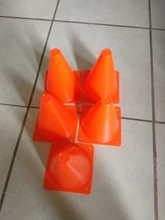 Cubo de señal de 6 pulgadas, barrera de fútbol, carretera, cono de entrenamiento plano, pila de rodillo, trampolín, marcado de Copa, símbolo, accesorios deportivos, 5 unidades, 18cm