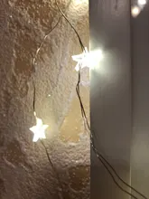 Fairy-Lights Battery-Operated Party-Use Copper 60-Star Outdoor LED Xmas Long for Silver-Color